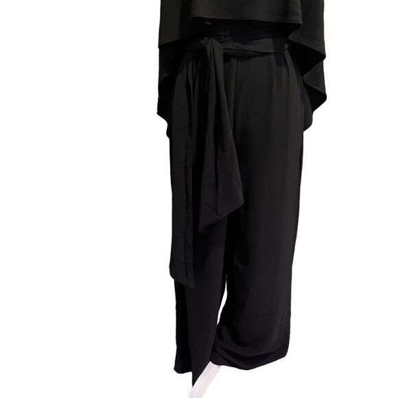 Vici Strapless Popover Layer Tie Wide Leg Jumpsuit Black in Medium NEW - Picture 6 of 9